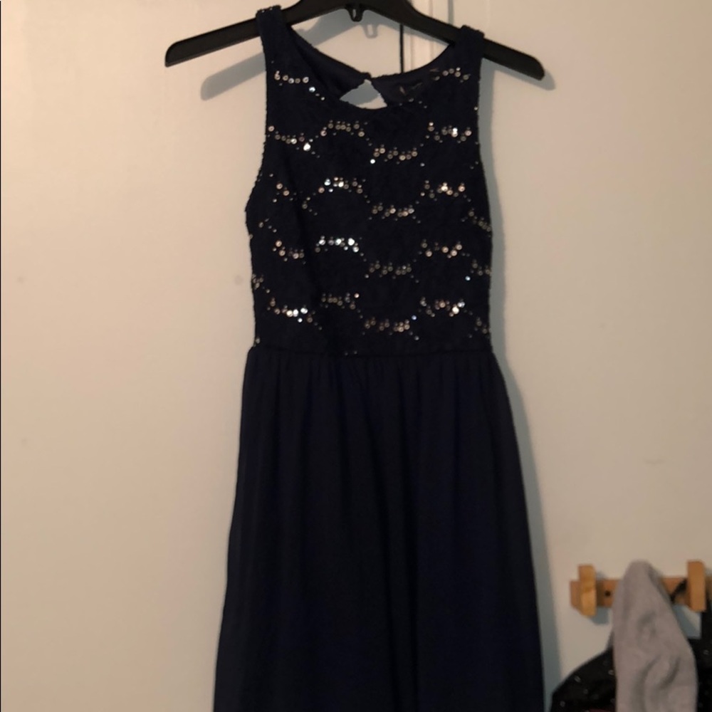 navy blue sparkly dress